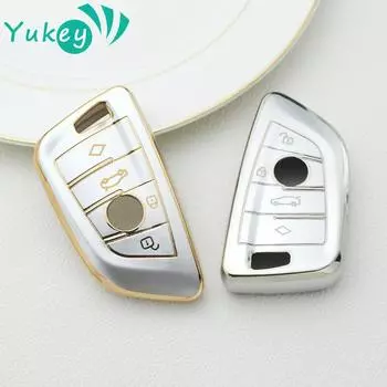 Чехол для автомобильного ключа из ТПУ, сумка для Bmw F20 G20 G30 X1 X3 X4 X5 G05 X6 X7 G11 F15 F16 G01 G02 F48, держатель для аксессуаров, чехол для брелока золотой