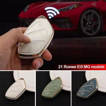 Чехол для автомобильного ключа из ТПУ с 4 кнопками, защитный чехол для пульта дистанционного управления, автомобильные аксессуары для Roewe Ei5 MARVELX Marvelr MG ZS EV HS EHS ZX GT красный