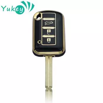 Чехол для автомобильного ключа из ТПУ с 3 кнопками для Mitsubishi Eclipse Cross ASX Lancer EX Galant Outlander Pajero чёрный