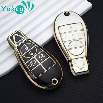 Чехол для автомобильного ключа из ТПУ для Dodge Challenger Charger Magnum Journey Ram Jeep Commander Grand Cherokee Chrysler 300, чехол с дистанционным брелоком