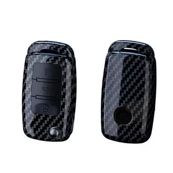 Чехол для автомобильного ключа из углеродного волокна ABS для VW Volkswagen Polo Tiguan Passat B5 B6 B7 Golf 4 5 6 MK6 Jetta Lavida для Skoda Octavia чёрный