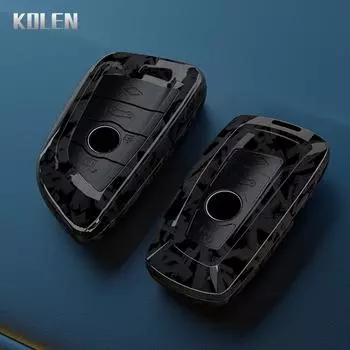 Чехол для автомобильного ключа из углеродного волокна ABS для BMW X1 X3 X5 X6 X7 F30 F34 F10 F20 G20 G30 G01 G02 G05 F15 F16 1 2 3 5 7 серии G11 G32