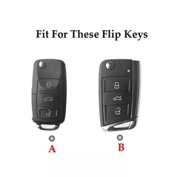 Чехол для автомобильного ключа из углеродного волокна ABS для VW Volkswagen Polo Golf 4 5 6 7 T5 Passat B6 B5 Skoda Octavia A5 A7 Seat Leon Ibiza Ateca