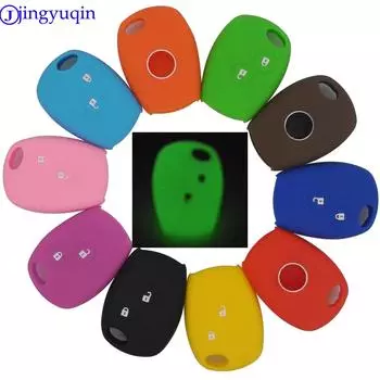 Чехол для автомобильного ключа jingyuqin Remote 2 Btns из силиконовой резины для Renault Kangoo DACIA Scenic Megane Sandero Captur Twingo Modu мох зеленого