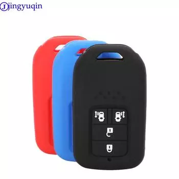 Чехол для автомобильного ключа jingyuqin Remote 4Buttons, силиконовый для Honda 2016 2017 CRV Pilot Accord Civic Fit Freed, бесключевой смарт-ключ
