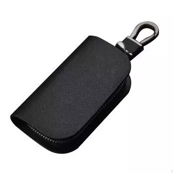 Чехол для автомобильного ключа, простой в использовании, портативный декоративный держатель, сумка-брелок для ключей чёрный