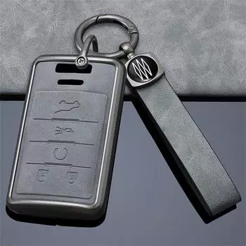 Чехол для автомобильного ключа-пульта дистанционного управления Shell Fob для Chevrolet C7 Corvette Cadillac DTS SLS SRX XLS STS Escalade CTS ATS 28T CTSV XTS TPU серый