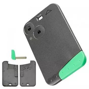 Чехол для автомобильного ключа с 2 кнопками, сменный чехол со вставкой, маленькое неразрезанное пустое лезвие, подходящее для RENAULT Laguna