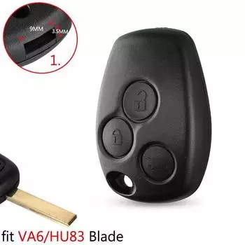 Чехол для автомобильного ключа с 3 кнопками для Renault Megane Modus Espace Laguna Duster Logan DACIA Sandero Fluence Clio Kangoo VAC102/NE73 Blade