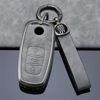 Чехол для автомобильного ключа с 3 кнопками, сумка для ключей для Vw Touareg, автомобильный стиль L2032, бесключевой доступ, умные аксессуары, брелок для автомобиля серый
