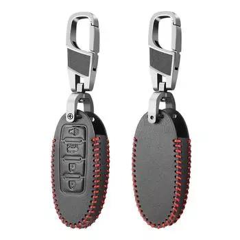 Чехол для автомобильного ключа с 4 кнопками для Nissan Leaf Micra Qashqai J11 J10 X Trail T32 Versa Note Patrol Аксессуары для чехла для ключа чёрный
