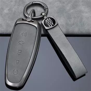 Чехол для автомобильного ключа с дистанционным управлением, чехол, держатель для брелока для Ford Focus C-Max Explorer Escape Kuga Taurus C Max, брелок для ключей, брелок для ключей серый