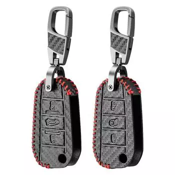 Чехол для автомобильного ключа с рисунком из углеродного волокна для Peugeot 208 3008 308 508 408 2008 307 4008 Citroen C4 C3 C6 CACTUS C8 C4L C8 DS4 DS5 белый