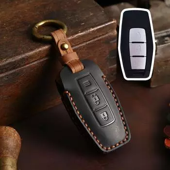 Чехол для автомобильного ключа с защитой от падения для Outlander 2022 2023, кожаный
