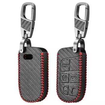 Чехол для автомобильного ключа Shell Fob для Jeep Renegade Compass Grand Cherokee Chrysler 300C Wrangler Dodge Ram Charger Challenger чёрный