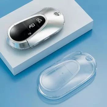 Чехол для автомобильного ключа Shell TPU прозрачный чехол держатель для ключа автомобиля Shell TPU для Mercedes C-Class W206/S206/X206 2022-2023 распродажа CHINA