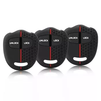 Чехол для автомобильного ключа, силиконовый, 2, 3 кнопки, для Mitsubishi Pajero EX Lancer ASX Outlander Galant, карбоновое зерно чёрный