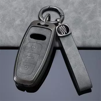 Чехол для автомобильного ключа, сумка для ключей для A1 A3 8v A4 B9 A5 A6 C8 Q3 Q5 Q7 Tt, аксессуары для брелока, автомобильный держатель для стайлинга автомобилей серый