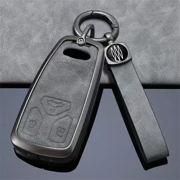 Чехол для автомобильного ключа, сумка для ключей для A1 A3 8v A4 B9 A5 A6 C7 Q3 Q5 Q7 Tt, держатель, чехол для автомобильного брелока, защитный набор, аксессуары серый