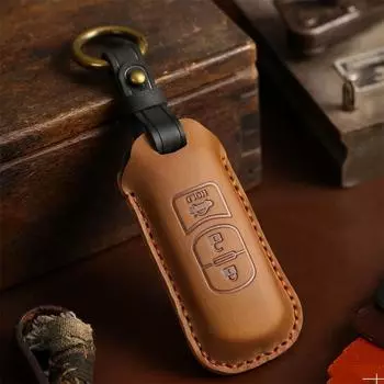 Чехол для автомобильного ключа, сумка для ключей для Mazda 2 3 5 6 Gh Gj Cx3 Cx5 Cx9 Cx-5 Cx 2020, держатель для аксессуаров, защитный комплект для автомобиля чёрный