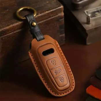 Чехол для автомобильного ключа, сумка для ключей для A1 A3 8v A4 B9 A5 A6 C8 Q3 Q5 Q7 Tt, аксессуары для брелока, автомобильный держатель для стайлинга автомобилей синий