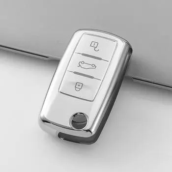 Чехол для автомобильного ключа Volkswagen, BYD, Changan, Geely, Baojun Quicksand Silver — доступны новые модели