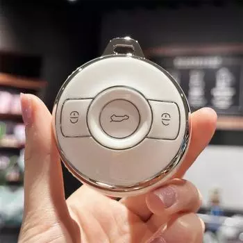 Чехол для автомобильного ключа, защитный держатель для брелока для Mercedes Benz SMART Fortwo 1 BRABUS 1 Benz SMART 2022 2023, аксессуар для брелока чёрный