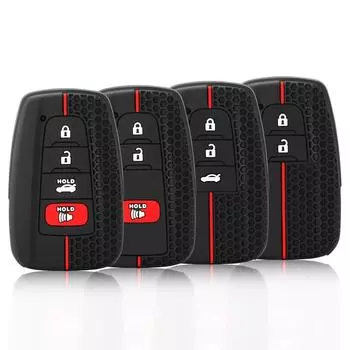 Чехол для автомобильного ключа, защитный силиконовый чехол для ключа, автомобильные аксессуары для Toyota Prius Camry Corolla C-HR CHR RAV4 Prado 2018 2022 белый