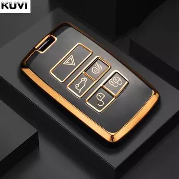 Чехол для автомобильного пульта дистанционного управления TPU, чехол для брелока для Land Rover Range Rover Discovery 5 Sport 2018 2019, аксессуары для Jaguar XEL E-PACE чёрный