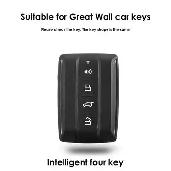 Чехол для автомобильного пульта дистанционного управления TPU, защитный чехол для Great Wall GWM WEY TANK 300 500 Tank300 Tank500 2025, аксессуары для брелока чёрный