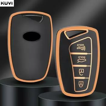 Чехол для автомобильного пульта дистанционного управления TPU, чехол-брелок для Hyundai Santa Fe Sport Ix45 Equus Centennial Genesis G80 Grandeur Azera, аксессуары