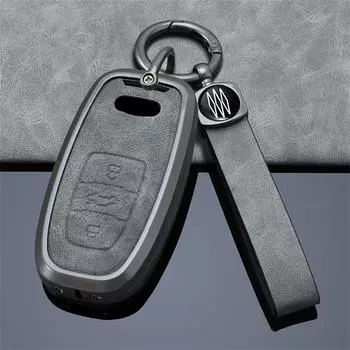 Чехол для автомобильного пульта дистанционного управления Smart Key Shell Shell для A1 A3 A4 A5 A6 A7 A8 Quattro Q3 Q5 Q7 2009-2015 Аксессуары Брелок Защитный комплект серый