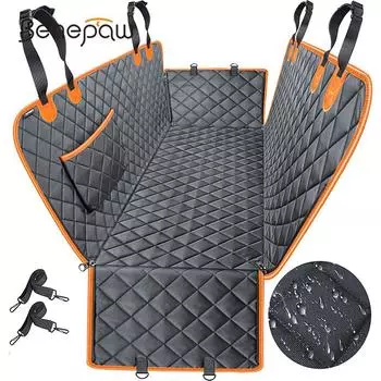 Чехол для автомобильного сиденья Benepaw Dog, водонепроницаемый, прочный, устойчивый к царапинам, нескользящий, прочный, мягкий, для домашних животных, чехол-гамак для автомобилей, грузовиков, внедорожников чёрный