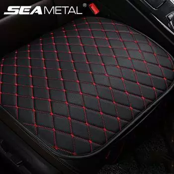 Чехол для автомобильного сиденья SEAMETAL, чехол для автомобильного сиденья из искусственной кожи, защитная подушка для автомобильного переднего сиденья, 1 шт. 1 Piece Font Seat чёрный/белый