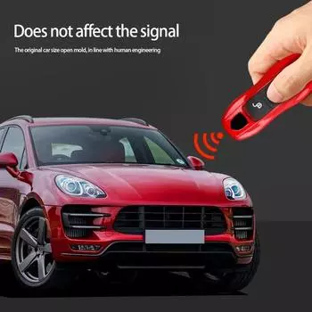 Чехол для автомобильного смарт-ключа с дистанционным управлением, набор чехлов для Porsche Panamera Spyder Carrera Macan Boxster Cayman Cayenne 911 970 981 991 красный