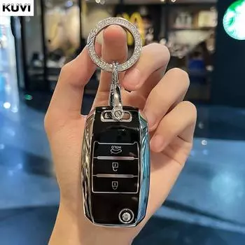 Чехол для автомобильного выкидного ключа TPU, чехол-брелок для KIA RIO 3 K2 K3 K4 K5 Sportege Picanto Optima Soul Ceed Sorento Forte Stinger Cerato