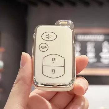 Чехол для автомобильных ключей, чехол-брелок для Toyota Land Cruiser Prado Avensis IQ Corolla Prius Highlander Yaris, чехол без ключа, брелок для удержания чёрный