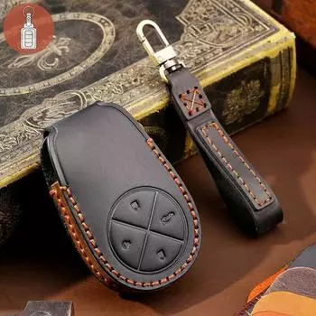Чехол для автомобильных ключей HALLMO из натуральной кожи для Nio ES6 ES8 коричневый