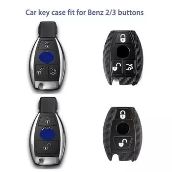 Чехол для автомобильных ключей подходит для Mercedes Benz BGA AMG W203 W210 W211 W124 W202 W204 W205 W212 W176 2 buttons