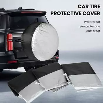 Чехол для автомобильных шин, регулируемый шнурок 210D, ткань Оксфорд, водонепроницаемая портативная ручка, универсальная внедорожная автошина, защита от солнца, пылезащитный чехол S