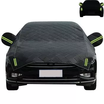 Чехол для автомобиля Hail, многослойный мягкий противоградовый чехол для автомобиля, прочный водонепроницаемый защитный чехол для седана со светоотражающими полосами для любой погоды One Size чёрный