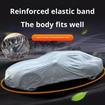 Чехол для автомобиля Sedan Полная защита от ультрафиолетовых лучей Снега Пыли Ветра Солнцезащитный чехол для автомобиля Sedan Теплоизоляция Устойчив к царапинам Водонепроницаемый XL серебряный