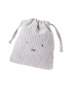 Чехол для аксессуаров Miffy Drawstring Pouch, вельветовый чехол на шнурке, Okay (Серый)