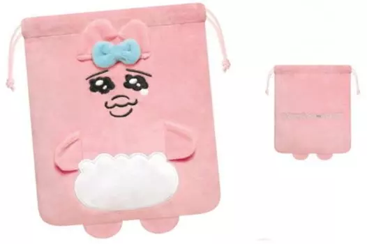 Чехол для аксессуаров Punch Rabbit Drawstring Kamio Japan, товары с персонажами, заказ по почте [сумка со шнурком] Штампованная сумка/Namida-me