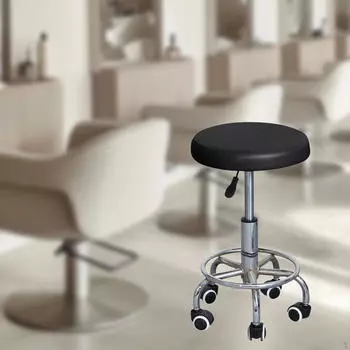 Чехол для барного стула, круглый, эластичный, водонепроницаемый, защитный чехол для стула чёрный