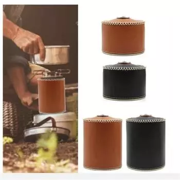 Чехол для бензобака, водонепроницаемый, устойчивый к царапинам, взрывобезопасный, защитный, из искусственной кожи, чехол для бензобака для кемпинга, принадлежности для отдыха на природе Small чёрный