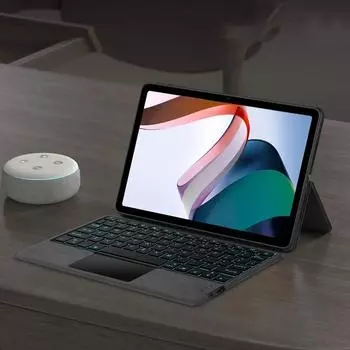 Чехол для беспроводной клавиатуры для Xiaomi RedMi Pad 10,61 дюйма (2022) с сенсорной подсветкой, защитный чехол для планшета RedMi Pad 10,61 дюйма English Layout серый