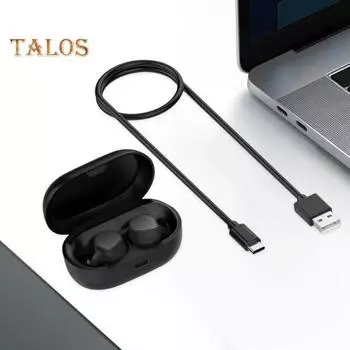 Чехол для беспроводной зарядки для наушников Elite 7 Pro, порт Type-C, защита от перенапряжения, короткого замыкания, защита от помех, сменный зарядный блок чёрный