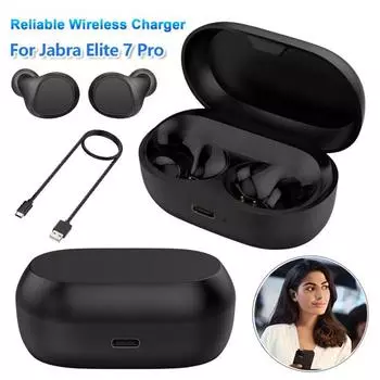 Чехол для беспроводной зарядки для наушников Elite 7 Pro, порт Type-C, защита от перенапряжения, короткого замыкания, замена зарядки, защита от помех