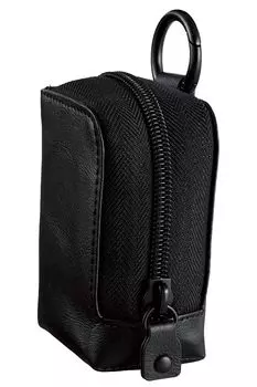 Чехол для беспроводных наушников ELECOM, универсальный, размер L, мягкий кожаный карабин, внутри матовая ткань, черный TWS-EP23LLBK